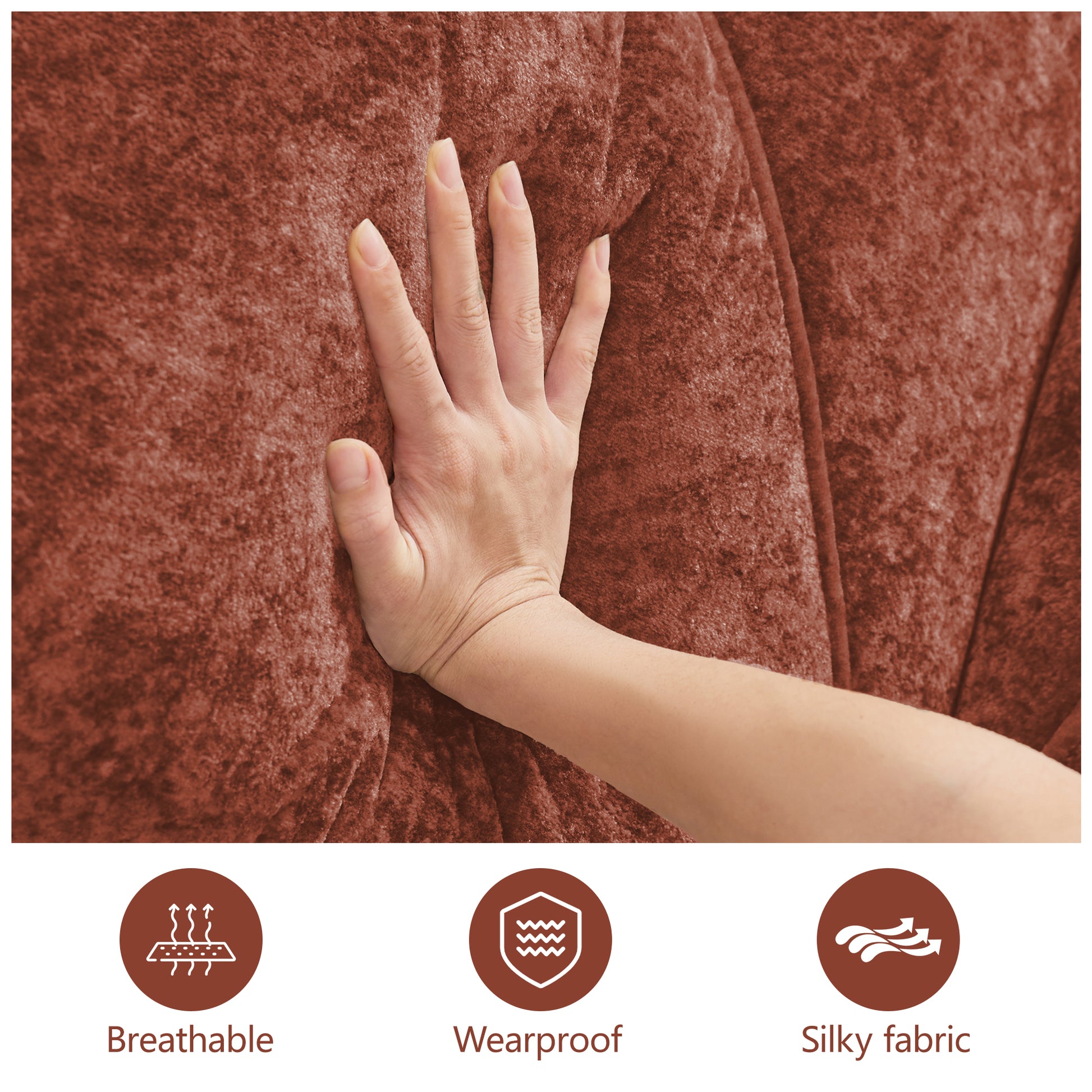 Red Brown Modular Sofa