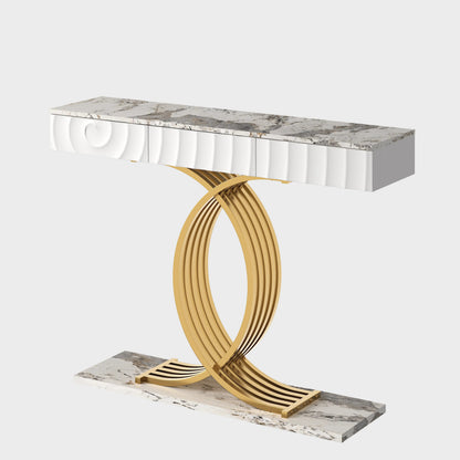 White Gold Side Table