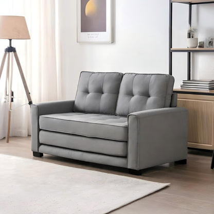 Loveseat Sofa cum Bed Light Gray