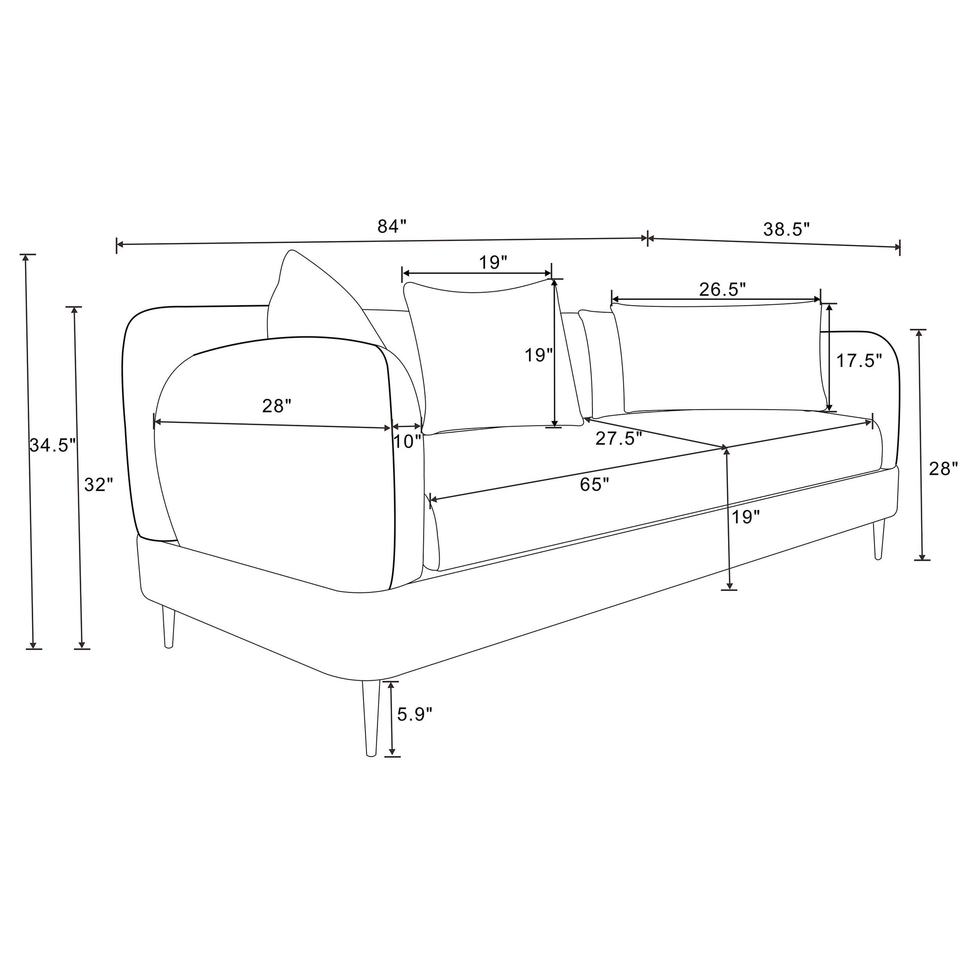 5 Seater 3 Seater Loveseat