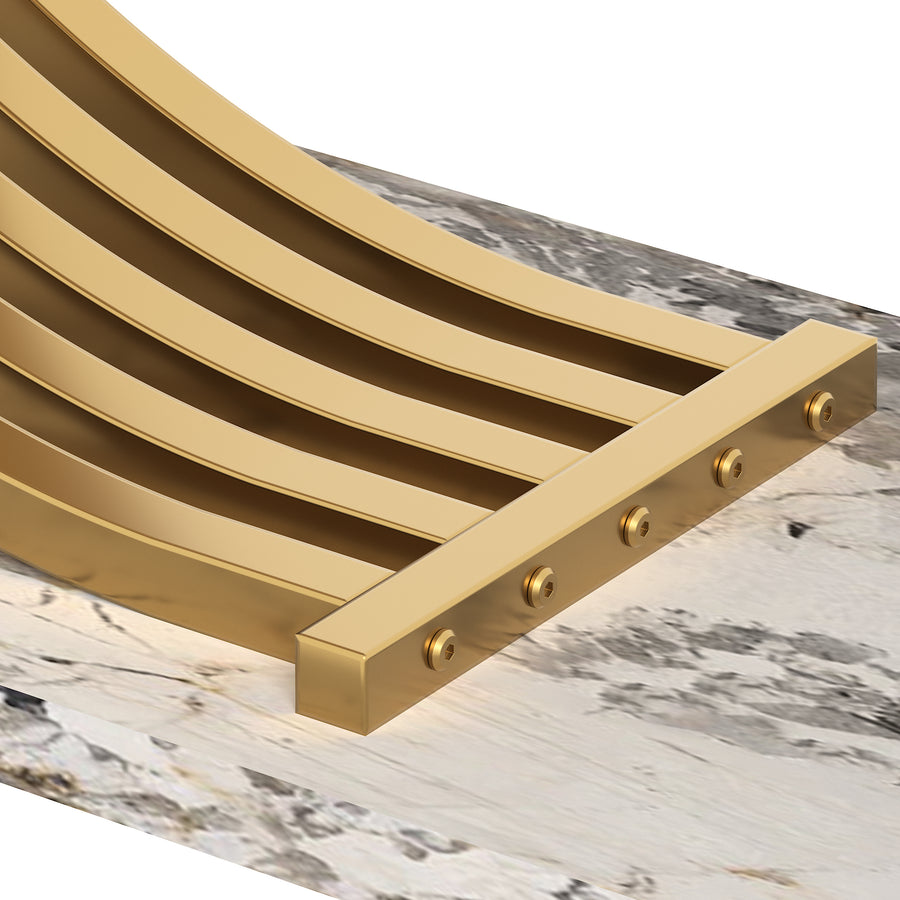 White Gold Side Table