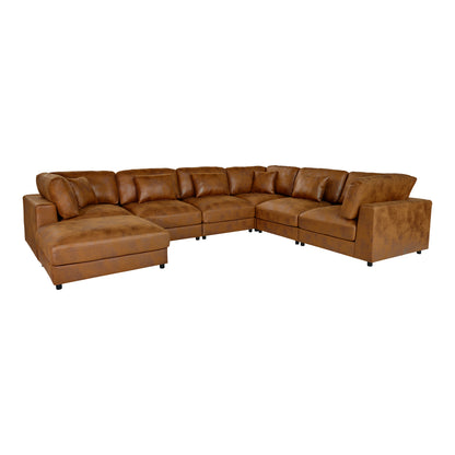 7 Seater Faux Leather Sectional Sofa