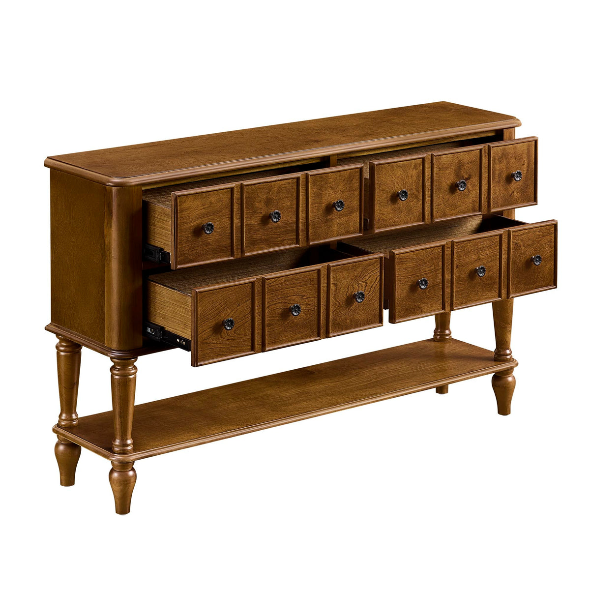 Walker Walnut Vintage Console Table