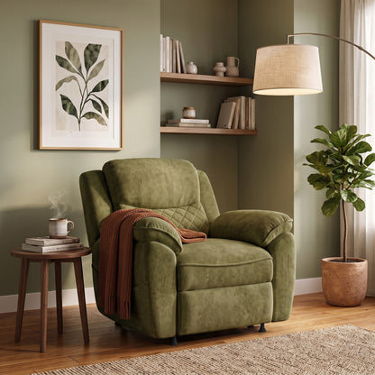 1 seater charcoal green power recliner sofa 