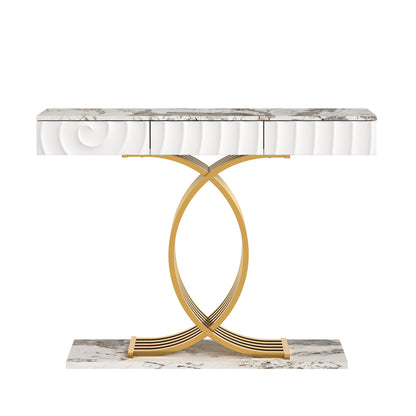 White Gold Side Table