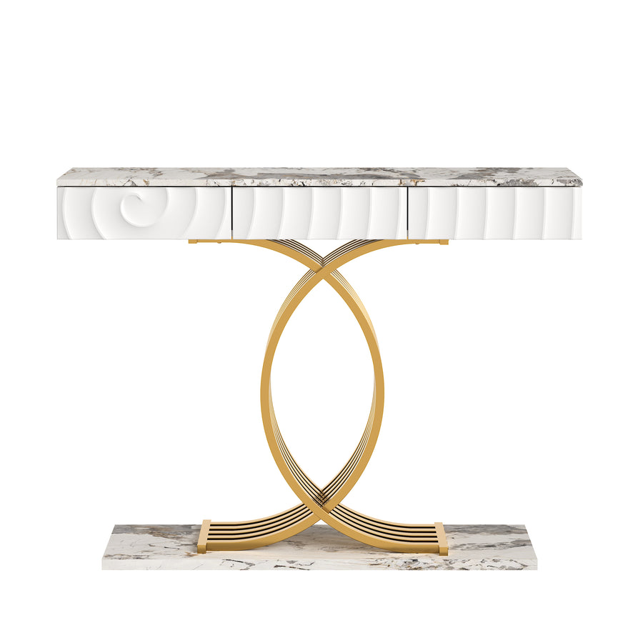 White Gold Side Table