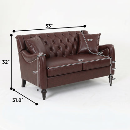 Dark Brown Loveseat 