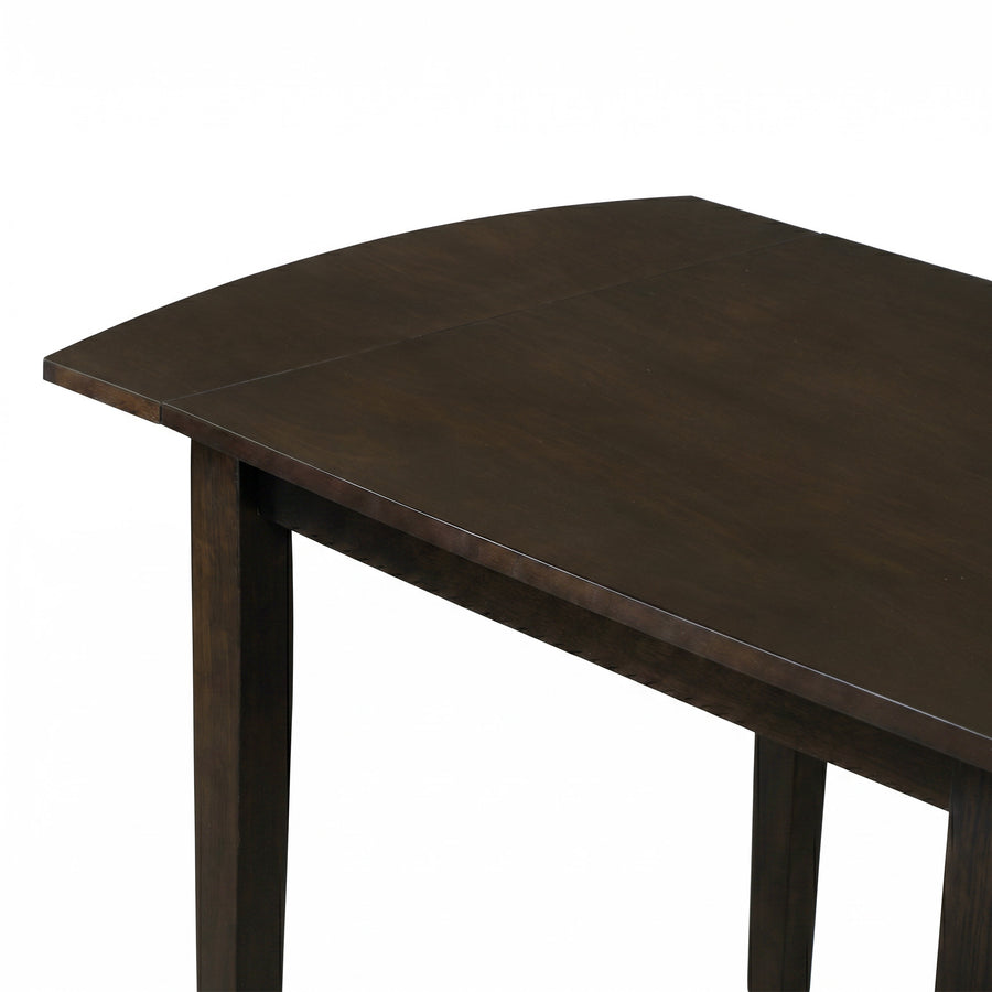 dark brown 3 Piece 5 piece Dual Drop Leaf Dining Set