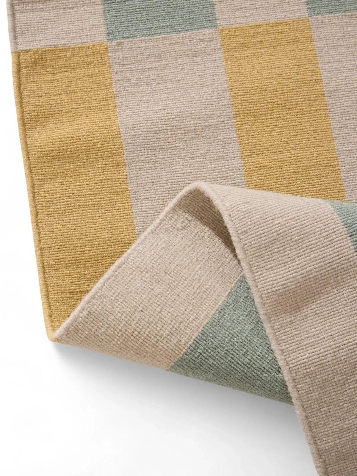 Pastel Blue Striped Hand Woven Flatweave Wool Dhurrie Bhadohi carpets