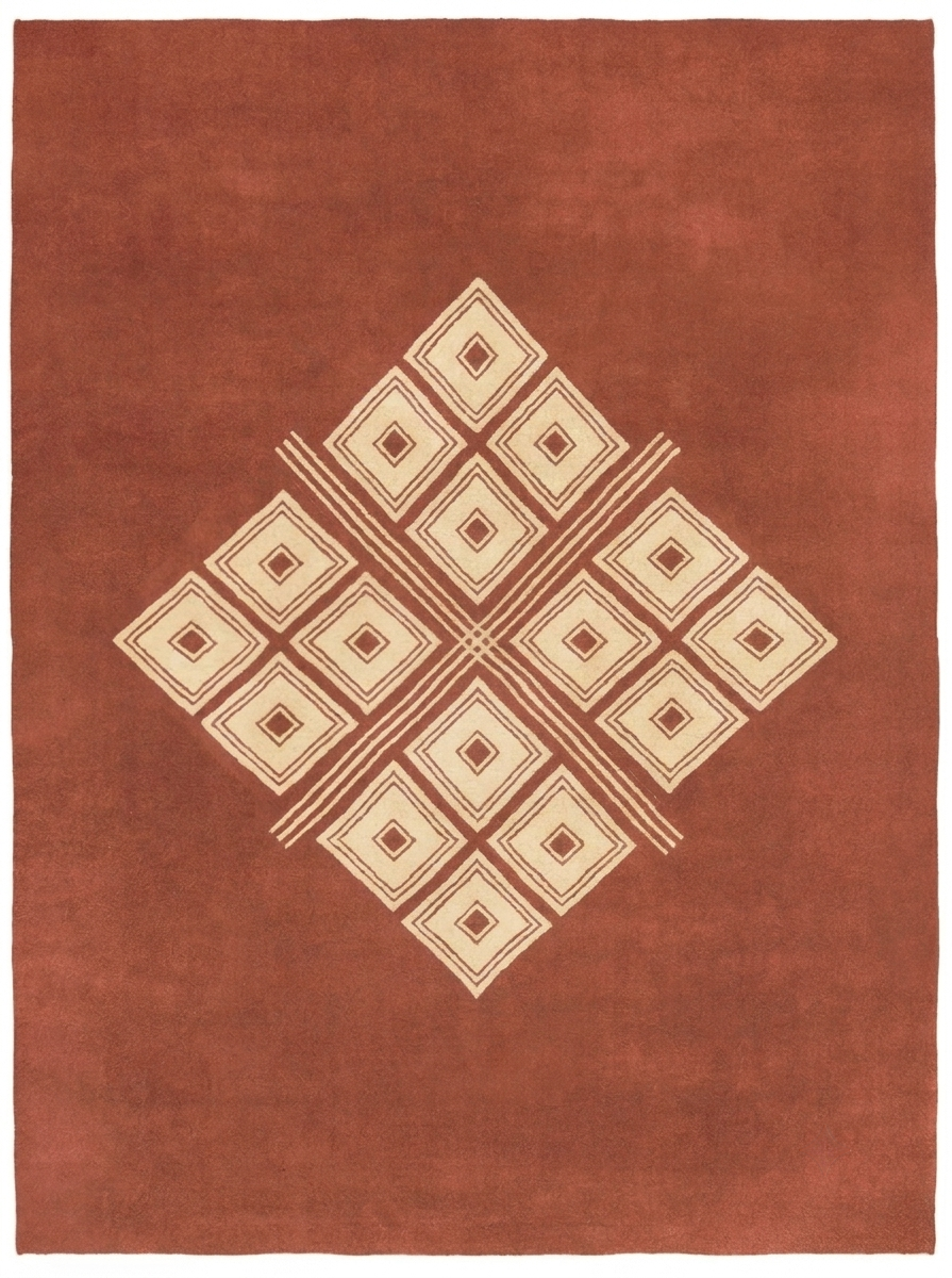 Helsinki Terracotta Ivory Hand Tufted Area Rug
