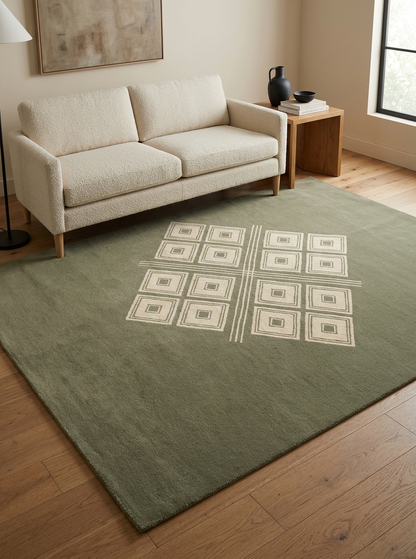 Helsinki Terracotta Ivory Hand Tufted Area Rug