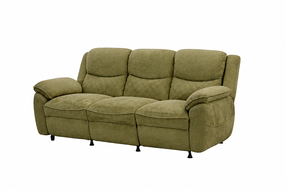 3 seater 6 seater charcoal green power recliner sofa 