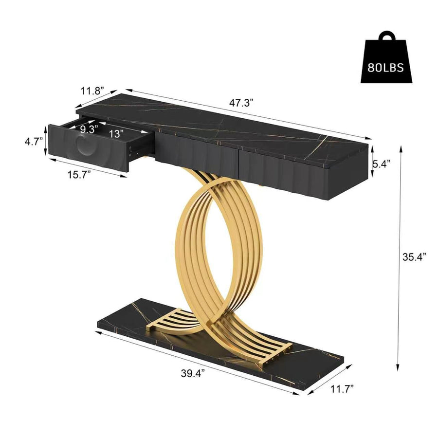 Black Gold Side Table