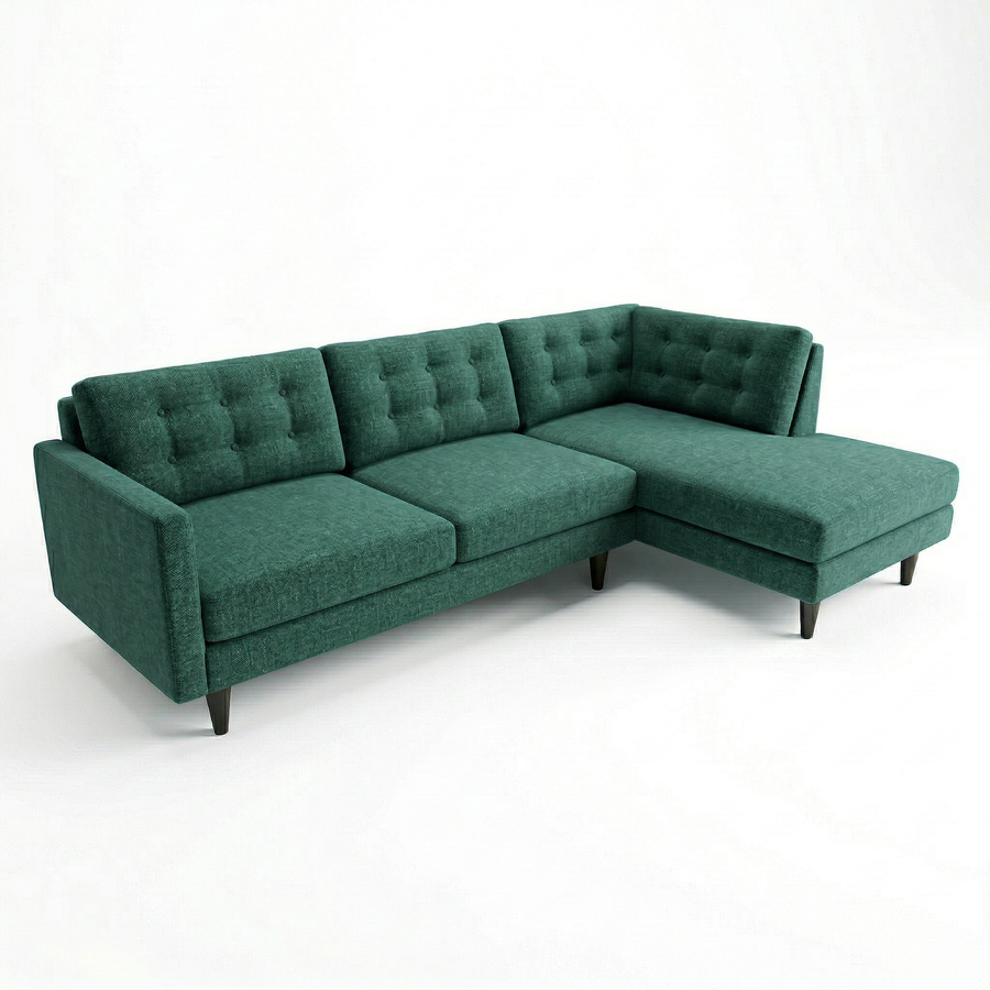 Forest Green sectional sofa