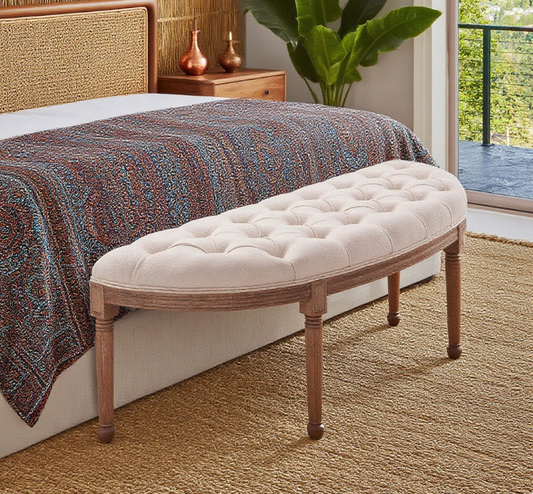 Semi-Circle End of Bed Bench