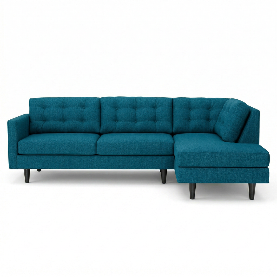 Peacock Blue sectional sofa
