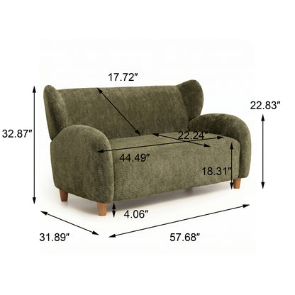 Birch Lane Laid Back Style Loveseat Olive Green color by Darsh stars