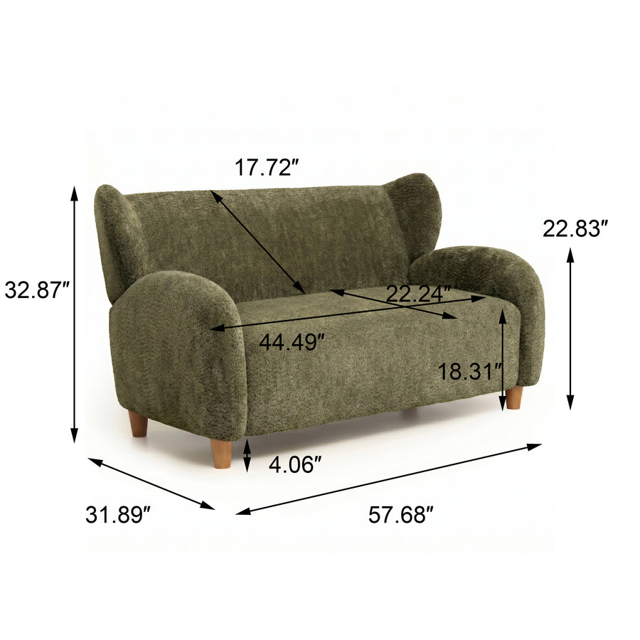Birch Lane Laid Back Style Loveseat Olive Green color by Darsh stars