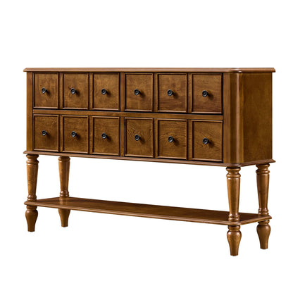 Walker Walnut Vintage Console Table