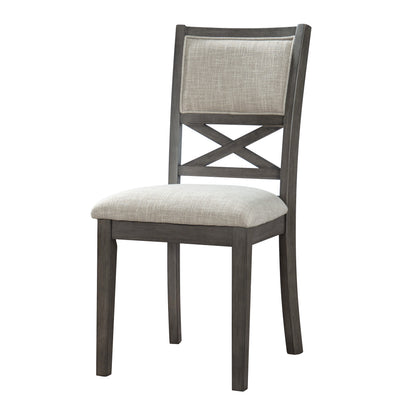 Dallas beige dark gray 6 Piece Dining Set