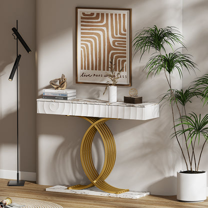 White Gold Side Table