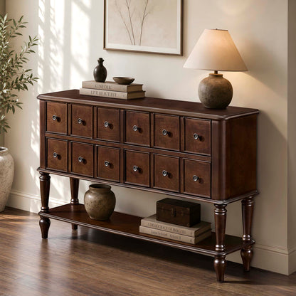 Walker  Espresso Vintage Console Table