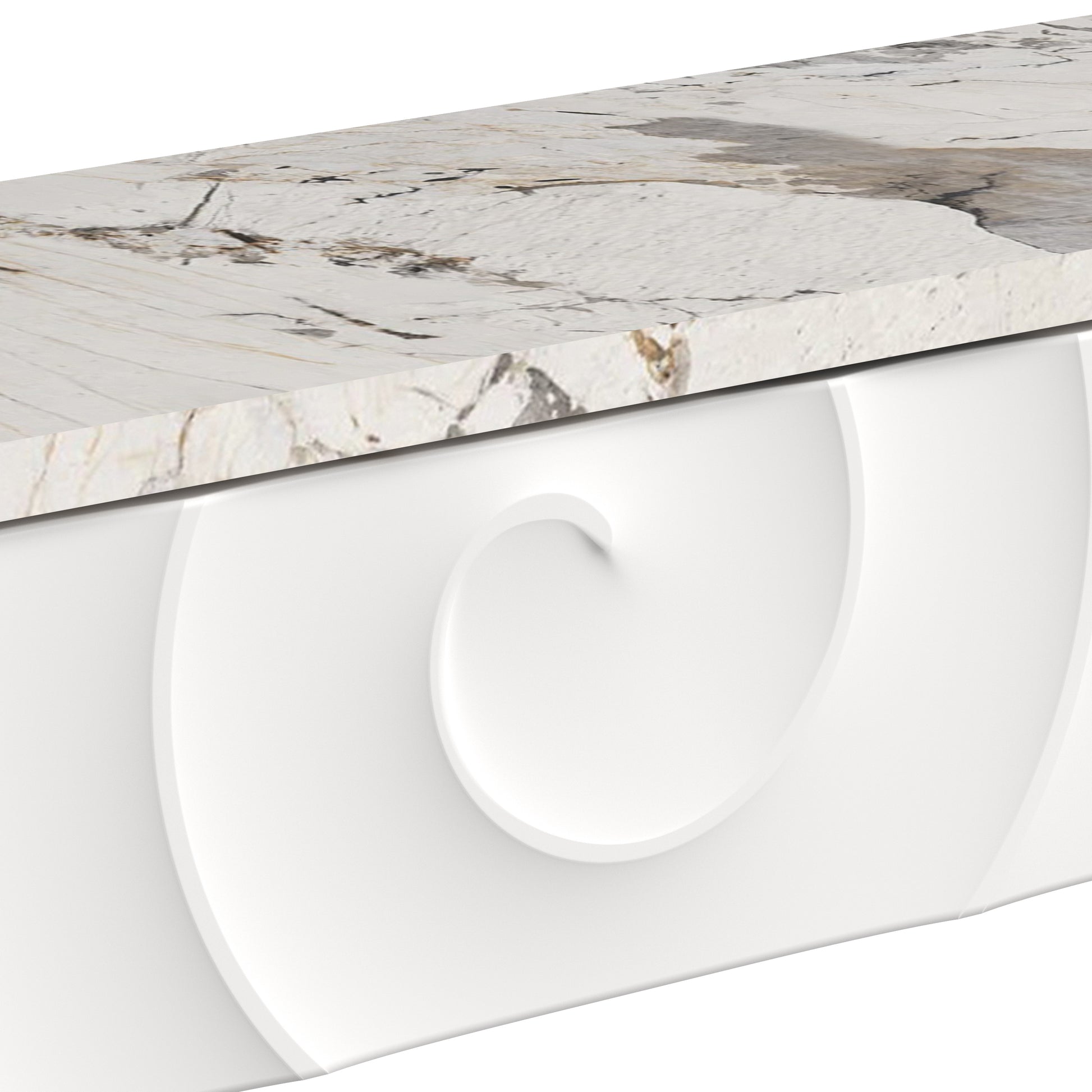 White Gold Side Table