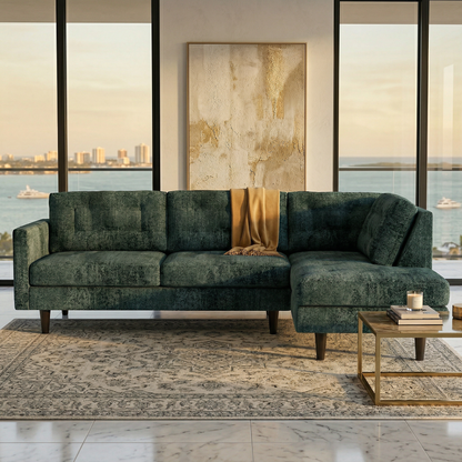 Charcoal Green sectional sofa