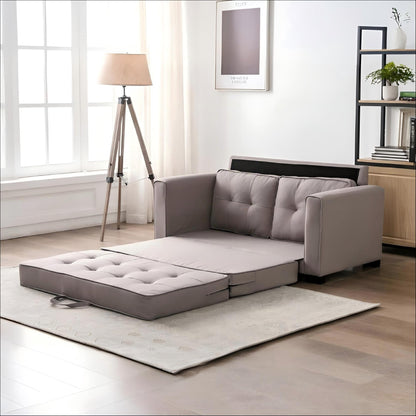 Loveseat Sofa cum Bed Light Brown