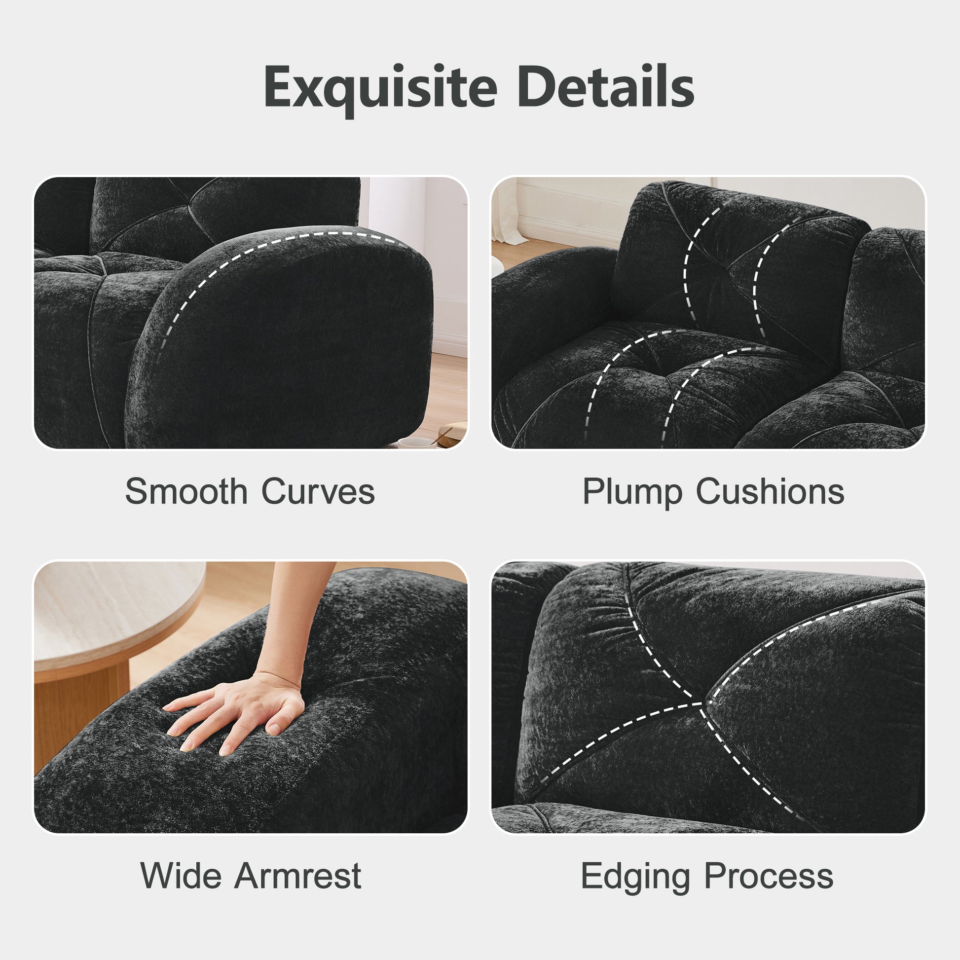 Black Modular Sofa