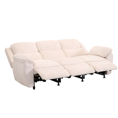 3 seater 6 seater beige power recliner sofa
