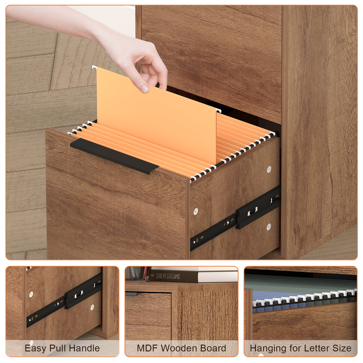 Brown Filling Cabinet 