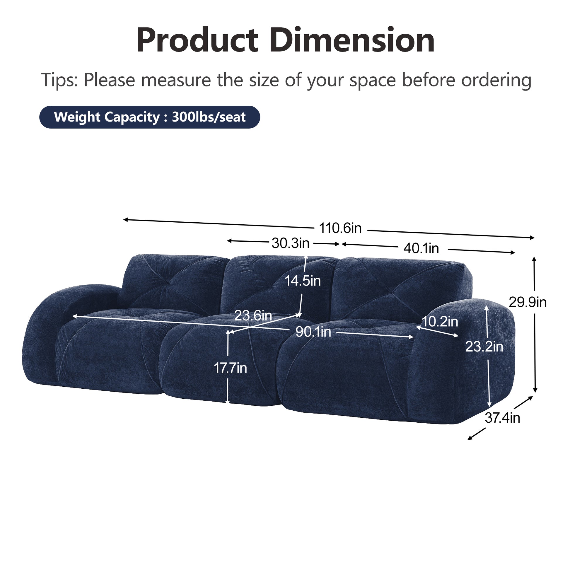 Blue Modular sofa