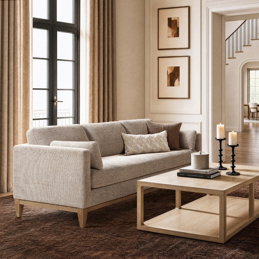 Greenland stone taupe 3 Seater Farmhouse Sofa 
