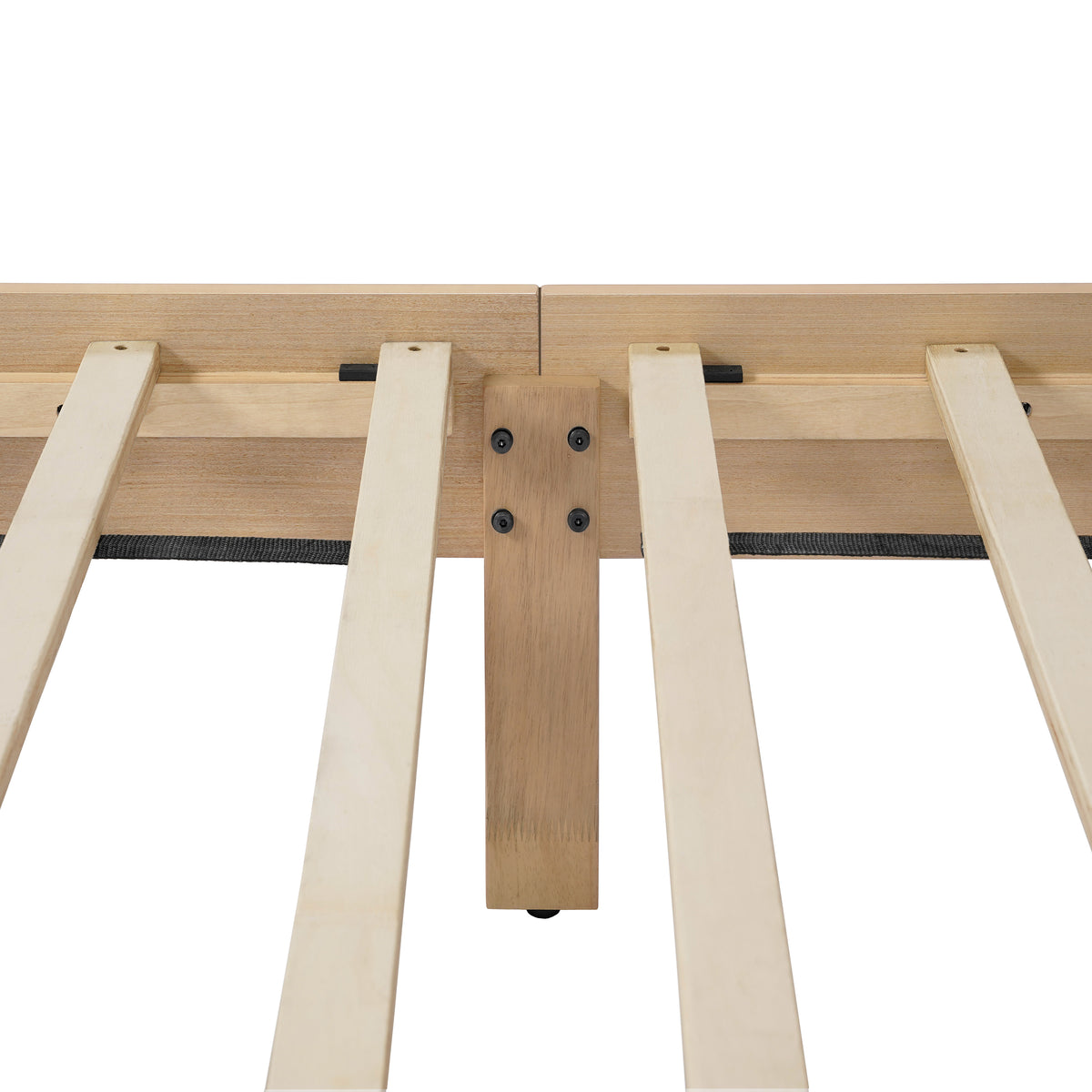 Boxer natural Bed with Upholstered Headboard