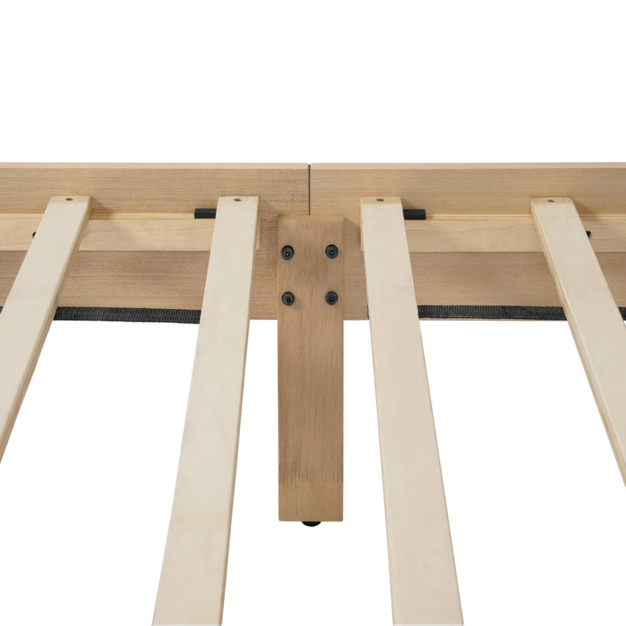 Boxer natural Bed with Upholstered Headboard
