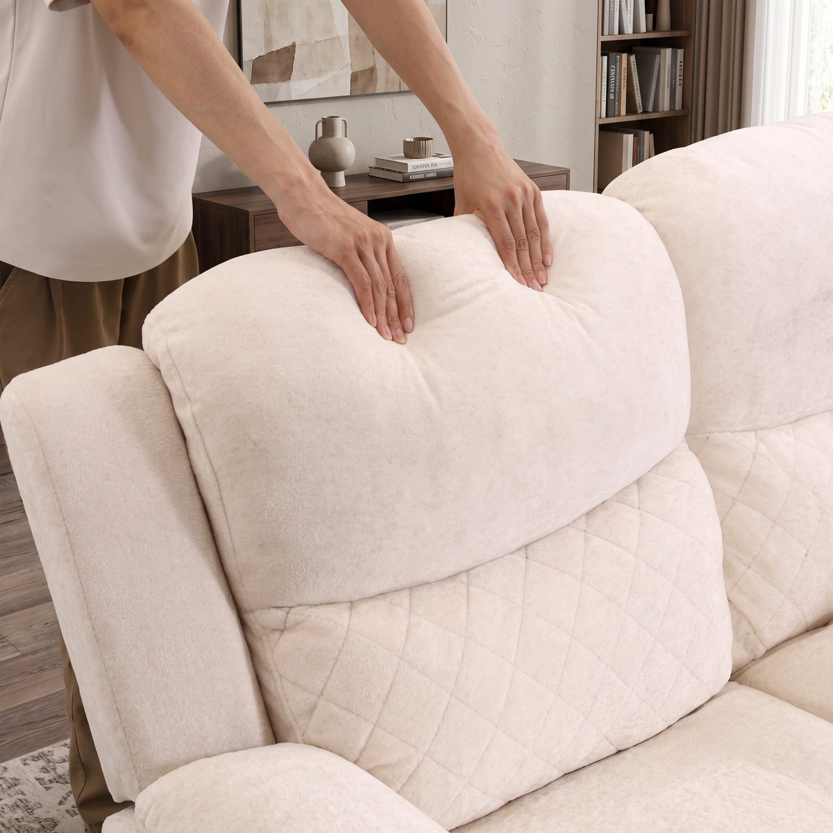 1 seater 2 seater 3 seater 6 seater beige power recliner sofa