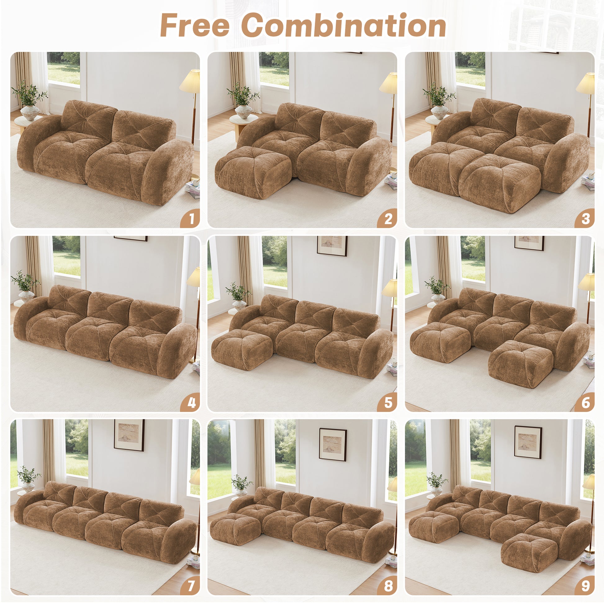 Camel Modular Sofa