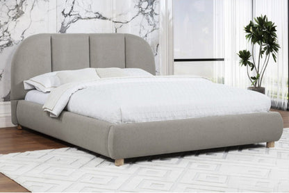 Burlap Fabric Queen Bed