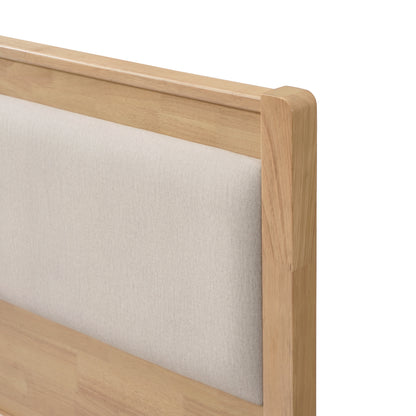 Boxer natural Bed with Upholstered Headboard