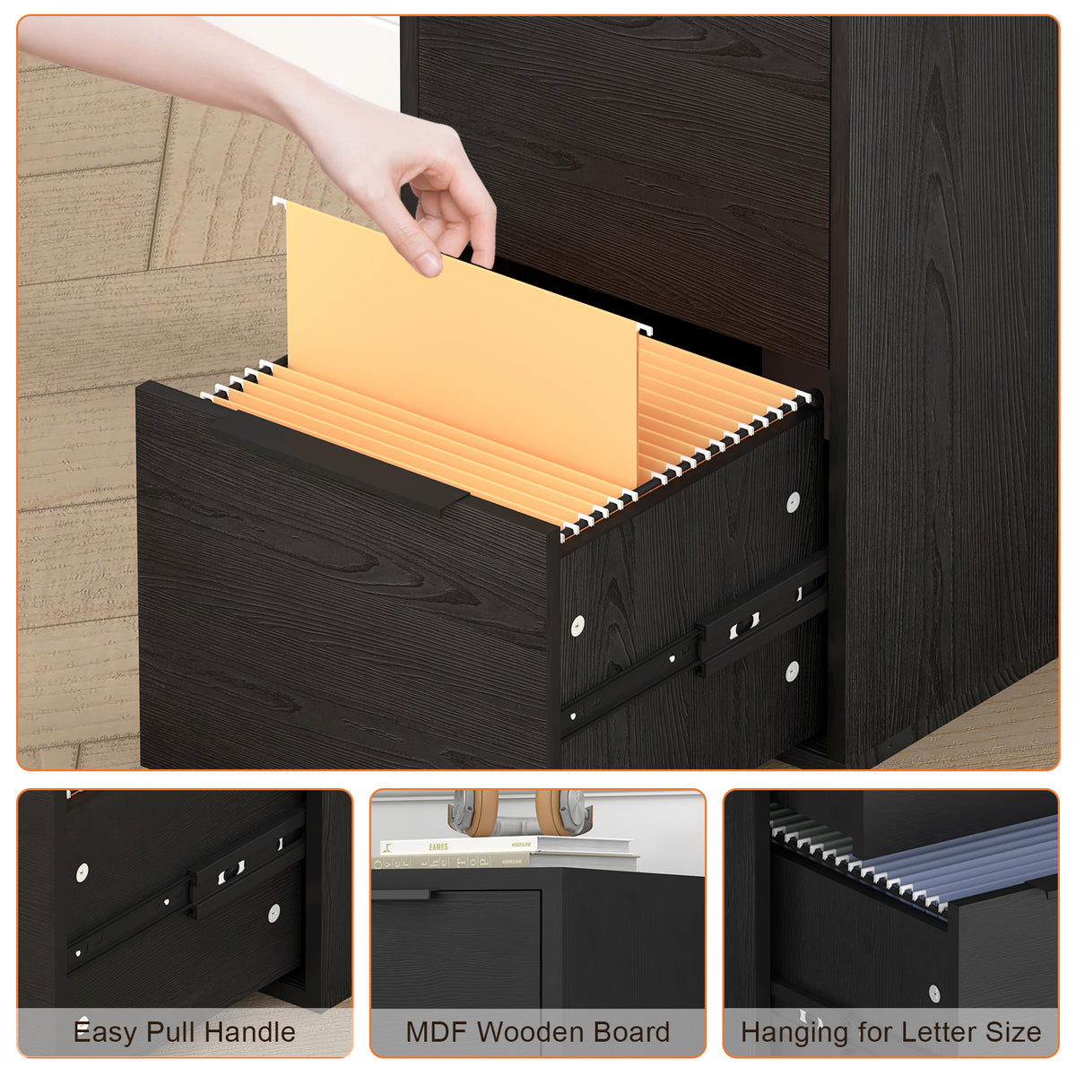 Black Filling Cabinet 