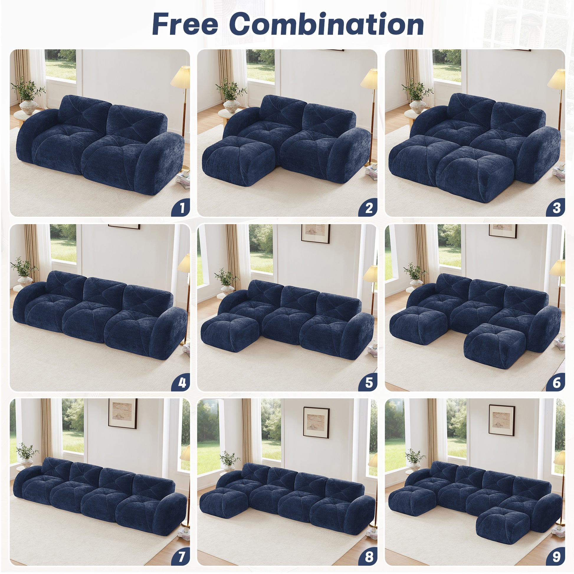 Blue Modular sofa