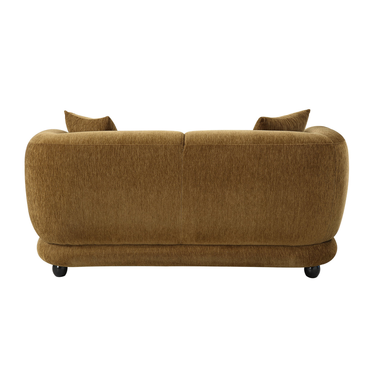 Lennox Brown Chenille Loveseat w/2 Pillows