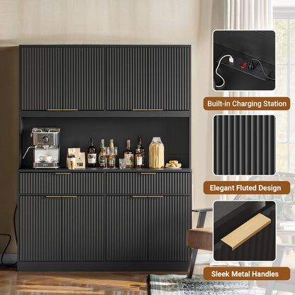 Talla Hutch Cabinet black