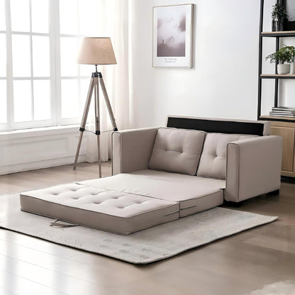 Loveseat Sofa cum Bed Beige 