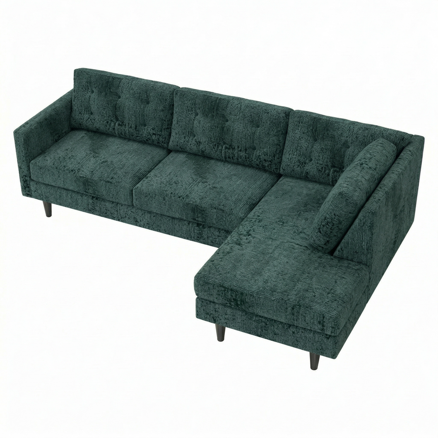 Charcoal Green sectional sofa