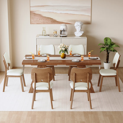 White Manhattan 6 Seater Dining Set
