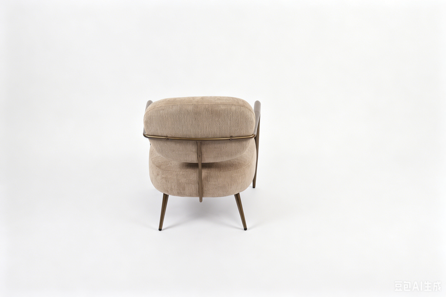 Camel metal frame accent chair