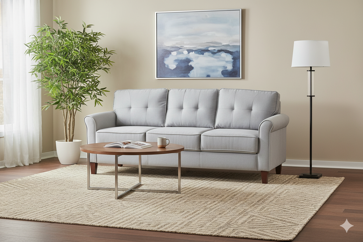 Light Gray 3 Seater Sofa