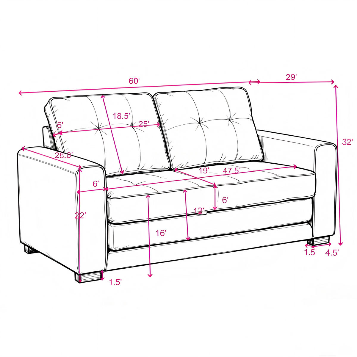Loveseat Sofa cum Bed Beige Light Gray Light Brown